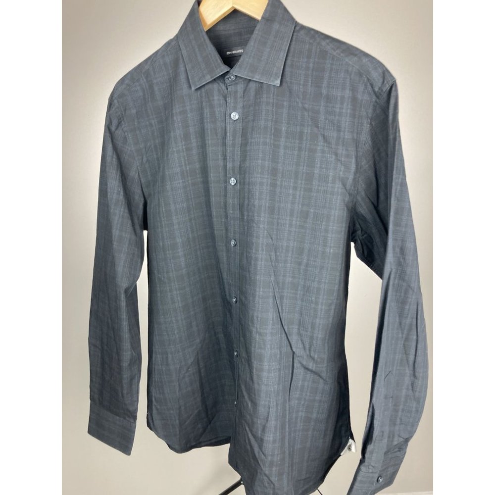 John Varvatos Black Dress Shirt Slim Fit 15 1/2 32/33